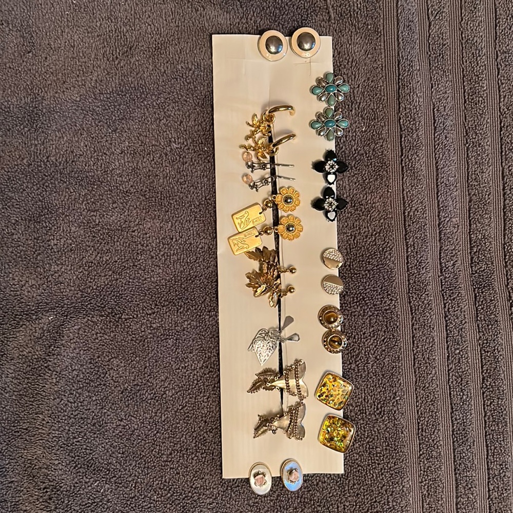BUNDLE with other earring collection!  Clip earring collection. 11 pair.